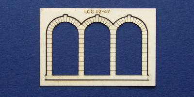 LCC 02-47 OO gauge stone decoration for triple round window